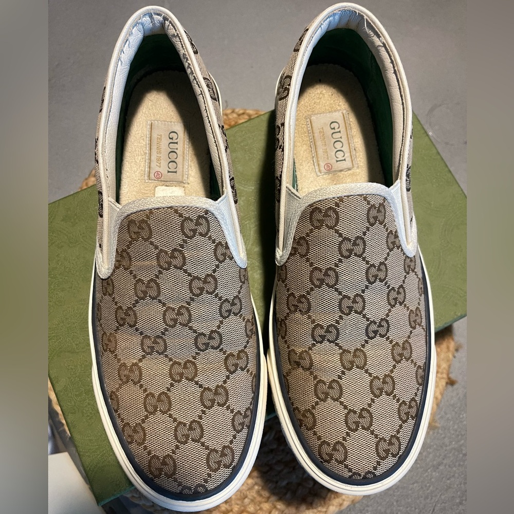 Gucci Tennis 1977 Slip-On Canvas Sneakers